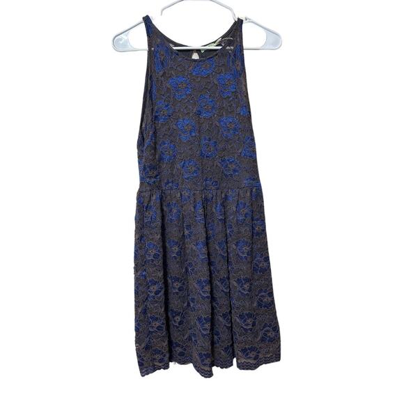 Urban Outfitters‎ KIMCHI BLUE Floral Lace Mini Dress Keyhole 90's Size Large New - Picture 1 of 5